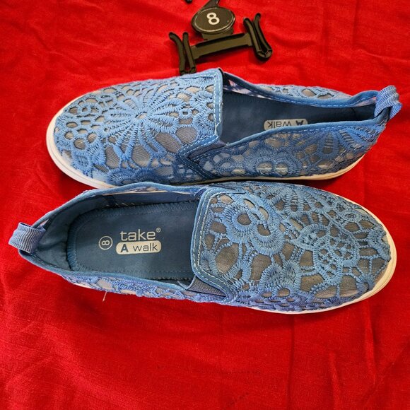 New w/o tags blue summer shoes size 8 - Picture 1 of 4